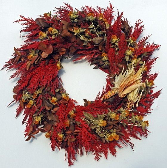25" Indian Corn Wreath